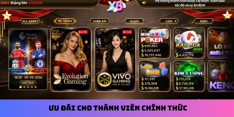 Ưu đãi cho thành viên chính thức